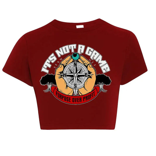 Purpose Over Profit Crop Top - INAG™