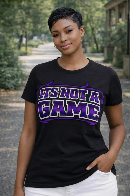 Its Not A Game Purple Collegiate Tee – Womens - INAG™